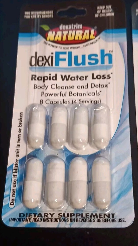 Dexi Flush Dexatrim Natural Rapid Water Loss Body Cleanse & Detox Pills
