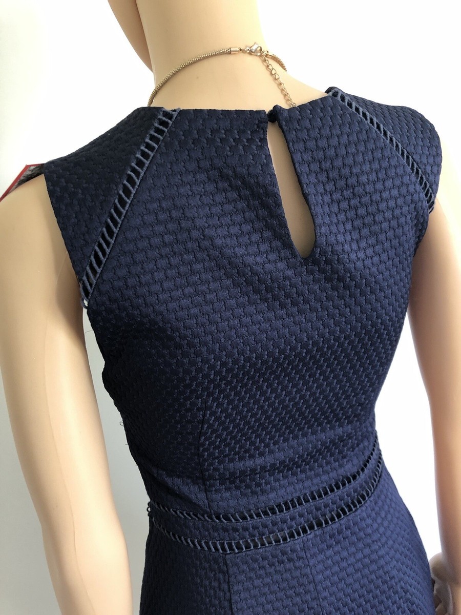 Robe Bleu Marine Mango Sans Manches - Taille XS (équivalent 36), Neuve Avec étiquettes