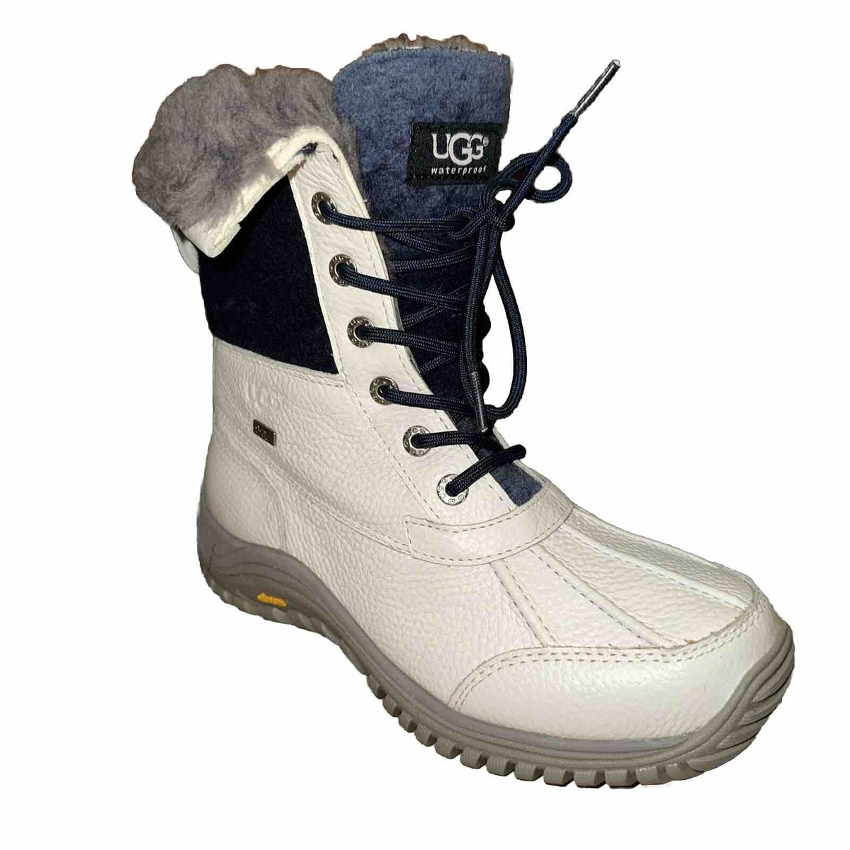 $225 UGG Adirondack Waterproof Boots II 1013505 White Women's US