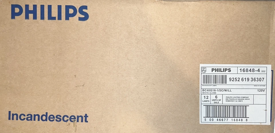 40W - 120V G16.5 E12 Base Soft White Frosted Light Bulb (6 piece - 3 Pack) - Image 4 of 4