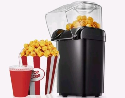 HOUSNAT Popcornmaschine, Heißluftzirkulation, 2 Min Quick Popping, für ölfrei