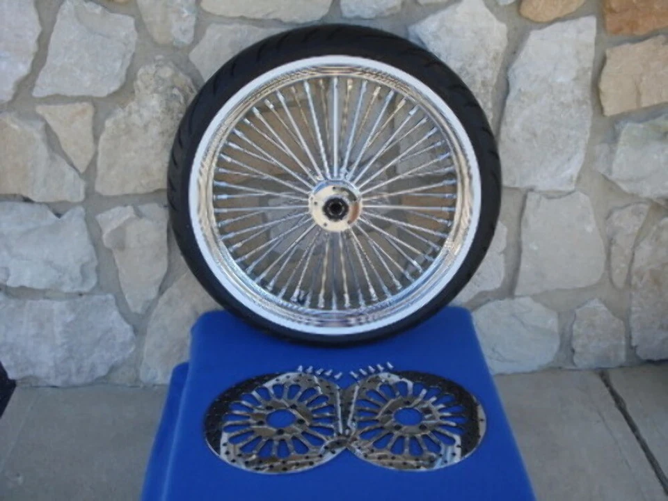 21X3.5 48 KING FAT SPOKE WHEEL 120/70-21 AVON WW TIRE KIT FOR HARLEY TOURING BAG - Imagem 2 de 4