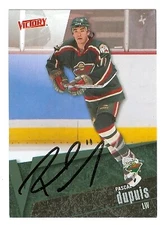 Pascal Dupuis autographed Hockey Card (Minnesota Wild) 2003 UD Victory #90