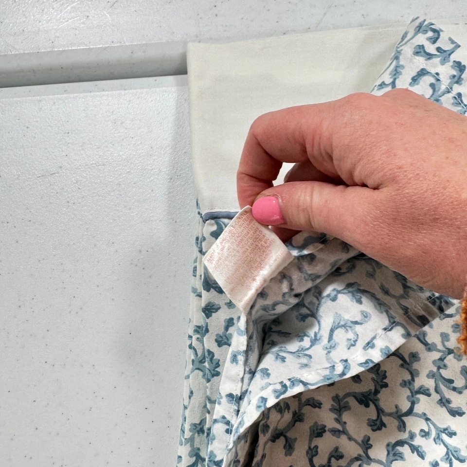 Sábana plana vintage croscill azul completo floral mezcla algodón y2k años 90 80 Foto 3 de 4