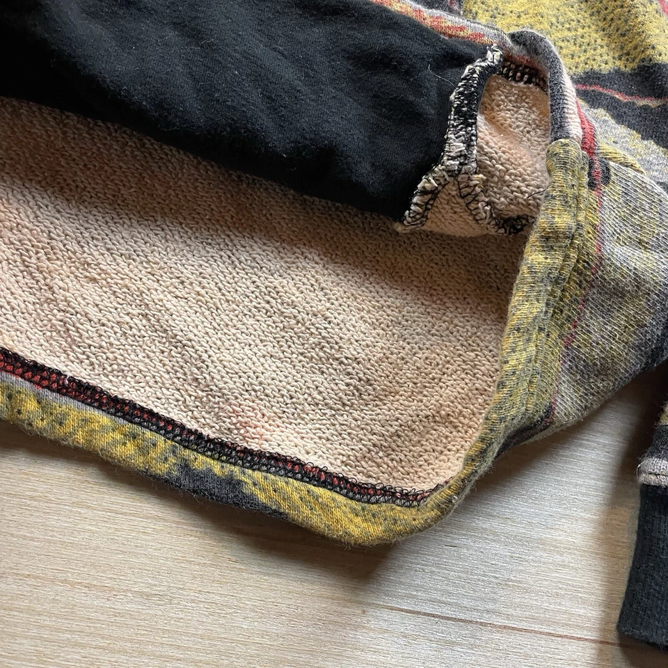 Sudadera con Capucha De Colección Y2K Hurley Sherpa Forrada Capucha M Azteca Estampado Completo Cyber Goth Foto 4 de 4