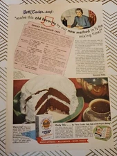 1946 Betty Crocker Choice Chocolate Cake Recipe Gold Medal Flour Advertisement