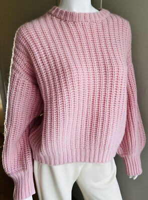 FTC Cashmere Chunky Knit Jumper Pink Size S LP: 999 EU NEW