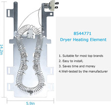 8544771 Dryer Heater Heating Element for Whirlpool Kenmore WP8544771 1-PACK NEW