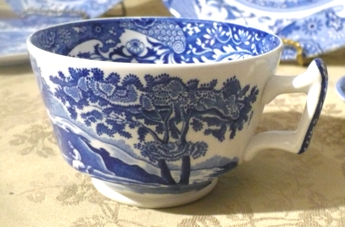 Spode Set Di 6 Sottobicchieri Italian Blue – Motivo Classico, Sughero Rigido, Finitura Laccata – 15 Cm - 3