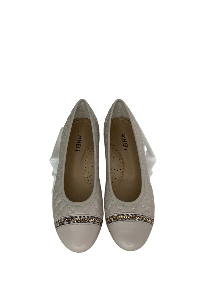 Vaneli Women’s Sigrid Nappa Ecru-Putty Size 8 Slim Slip-On Flat - Image 4 of 4