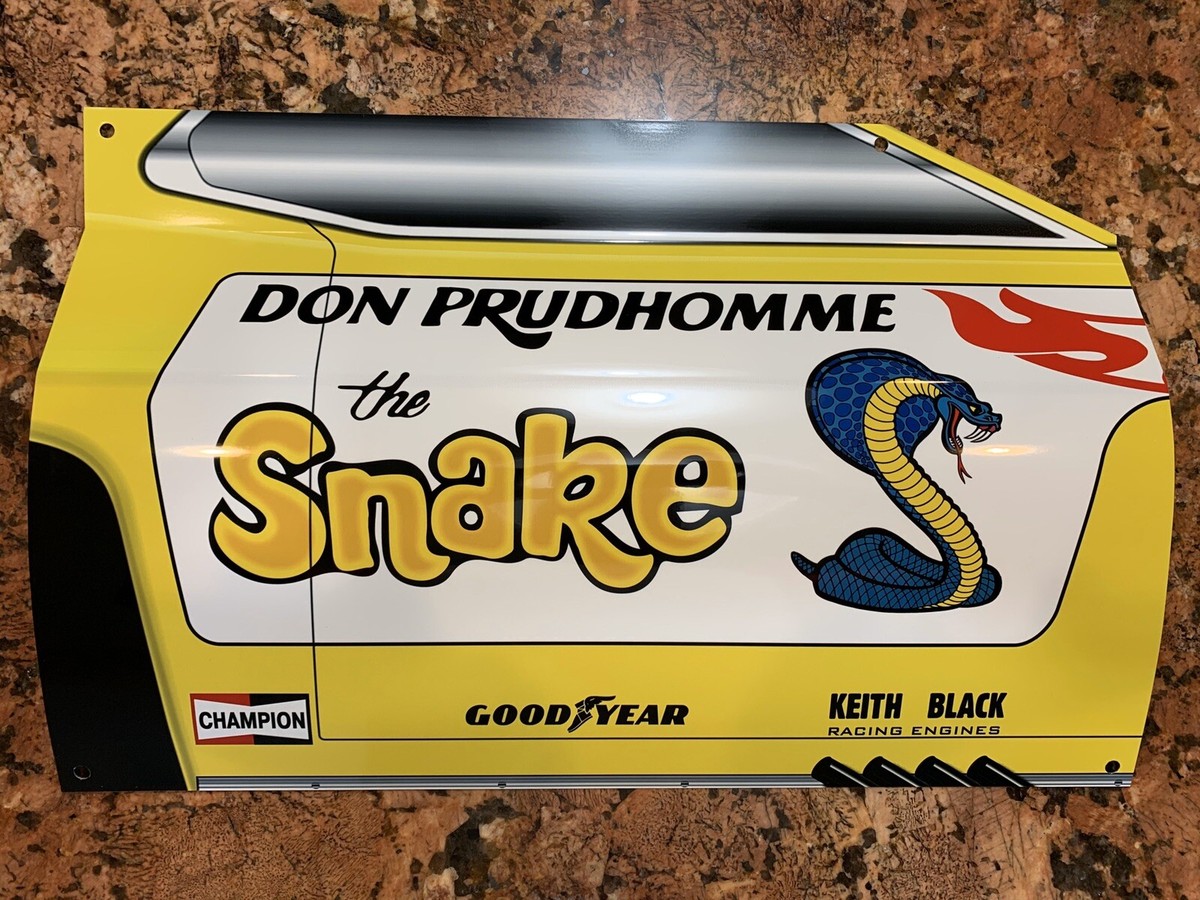 WOW!!!Curved SNAKE RACE CAR DRAG RACING Door Style Sign DRAGSTER