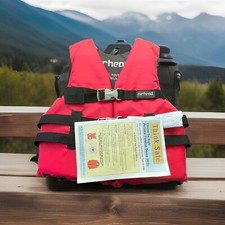 AIRHEAD Type III General Boating Life Vest Youth Chest 26" - 29" 30002-03-A-RD