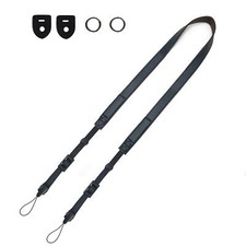 Camera Neck Strap Leather Black