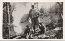 Tanning Moose Skin, Native American, Bennett, British Columbia, Canada, Postcard