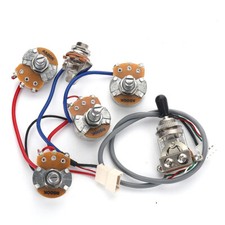 Guitar Wiring Harness Kit with 500k Pots 2T2V 3 Way Toggle Switch For LP Guitar