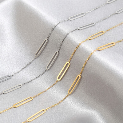 1meter Stainless Steel 4mm width Rectangle Connector Cable Link Chain