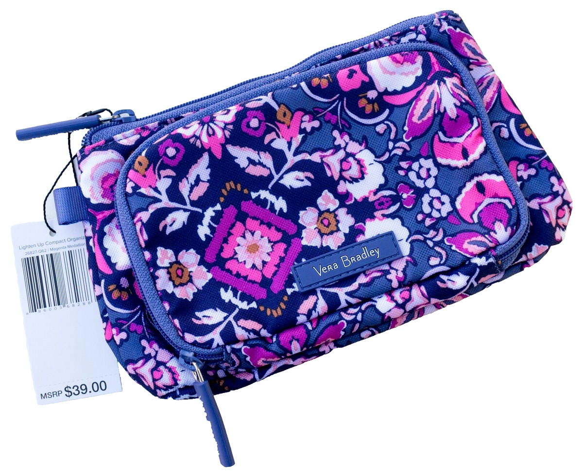 Vera Bradley Lighten Up Compact Organizer in Magenta Medallion