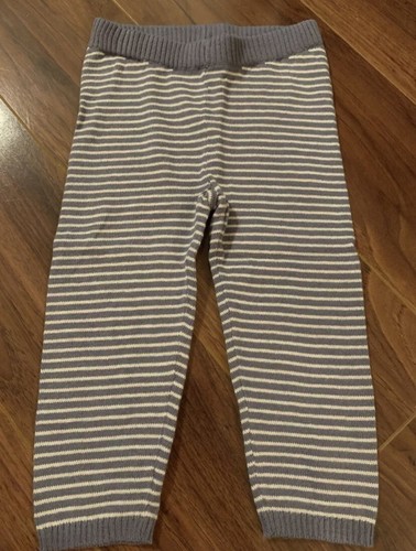 Carter’s Baby Knit Pants Boys Girls Bluish Gray White Stripes Size 9 M NWOT - Picture 1 of 3