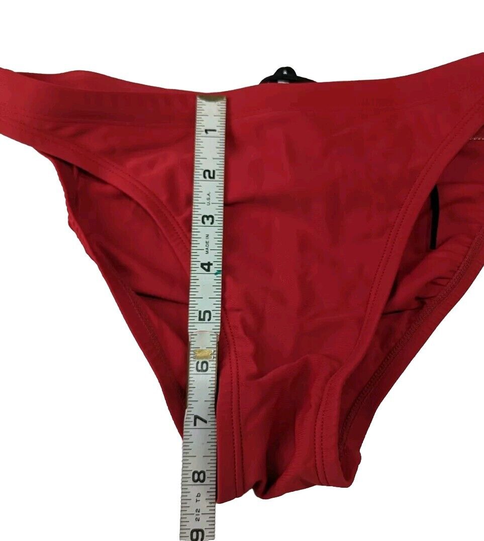 Women's Red Nike Swim Bikini Bottoms Lifeguard Su… - image 5