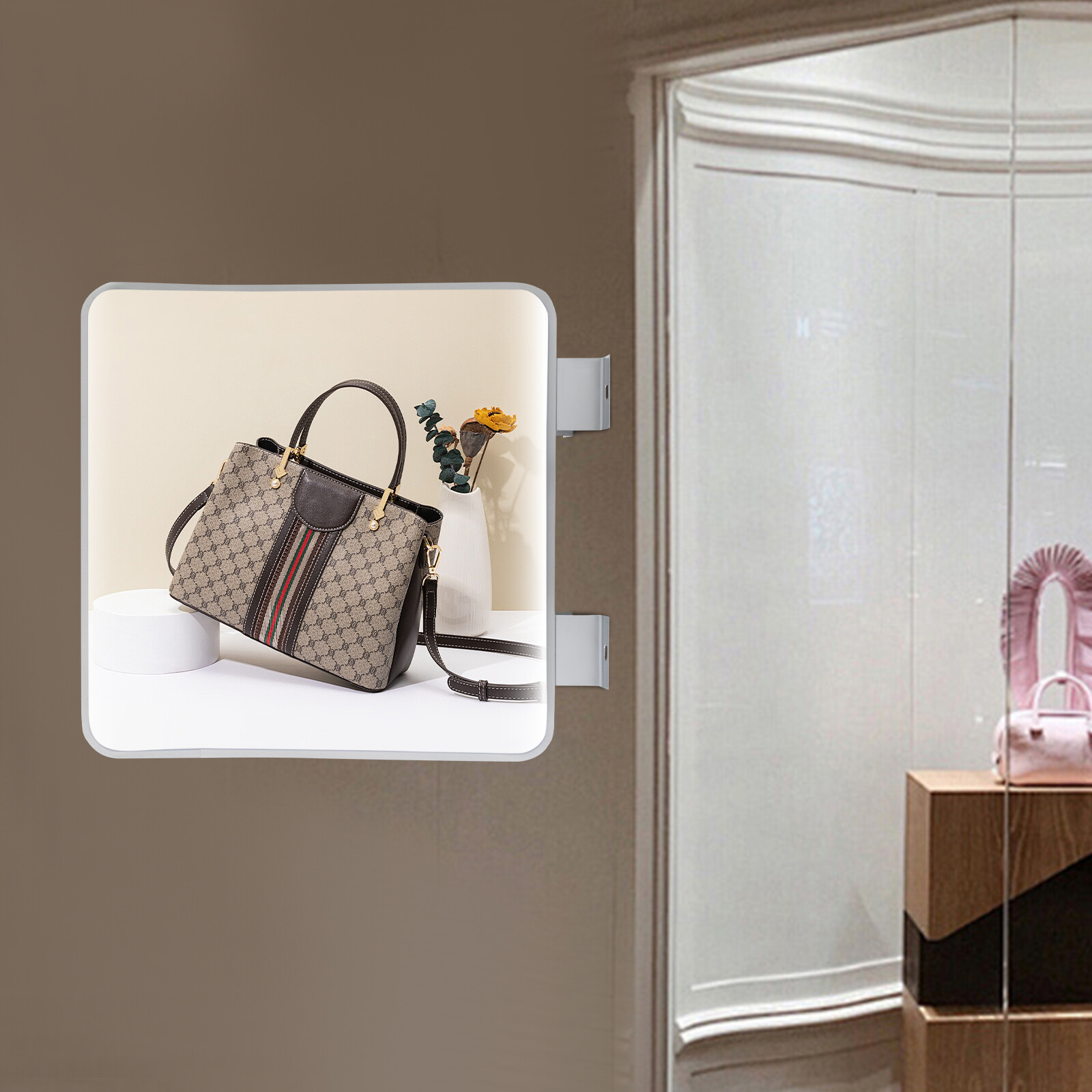 Square LED Advertising Light Box Waterproof Double-sided Light Advertising Board