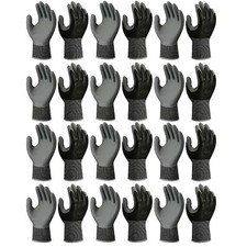 ATLAS FIT 370 SHOWA BLACK X-LARGE NITRILE GARDENING WORK GLOVES, 12-PAIRS