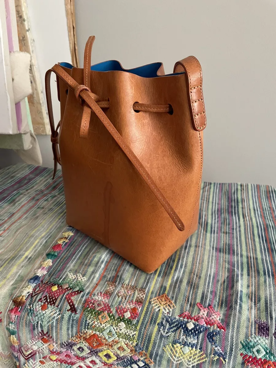 Mansur Gavriel Mini Mini Vegetable-Tanned Leather Bucket Bag in