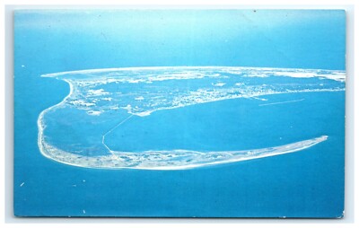Postcard Cape Cod Massachusetts Aerial View Showing Provincetown Tip of Cape Cod