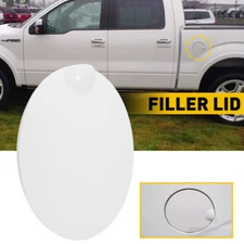 For 2009-2014 Gas Ford F150 Fuel Tank Lid Filler Door Cap 9L3Z-99405A26-AA White
