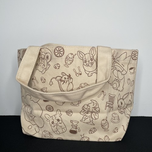 Bandai Kuji Prize Pokemon Mimikkyu's Cafe Time Canvas Mini Character Tote Bag - Picture 3 of 6
