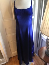 CIRE A DIVISION OF LANDA FORMAL DRESSES-BLUE SHEER BEADED BACK-SIZE16-NWOT-SALE!