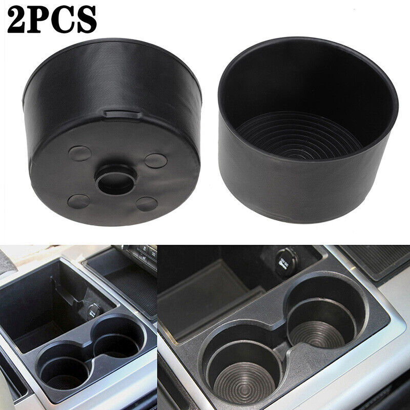 2-Pack Car Door Cup Holder Insert – Fits Ram 1500 (2009-2018), Ram 2500/3500 – Black Plastic – USA Made