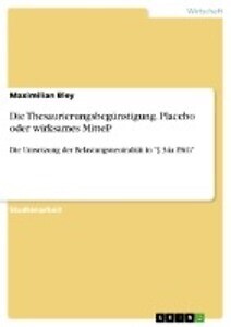 Die Thesaurierungsbegünstigung. Placebo Oder Wirksames Mittel? |