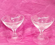 Vtg Pair Mini Martini Style Berentzen 3" Shot Glasses. Fast Shipping, Make Offer