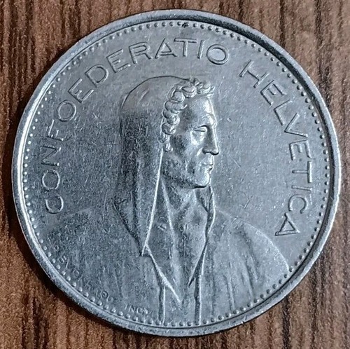 1968 B Switzerland 5 Francs Coin Extra Fine Condition. Great For Collection (421