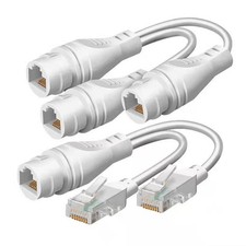 POE Splitter RJ45 2-in-1 Network Cabling Connector For Security Camera Install N