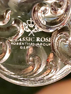 Rosenthal Monbijou  ''CLASSIC ROSE'' Fine Crystal Glassware Signed Set of 3