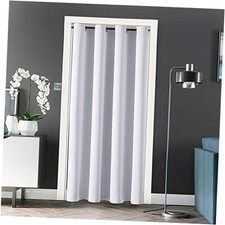 Blackout Door Curtains for Doorway 34"W x 80"L Pack of 1 Greyish White