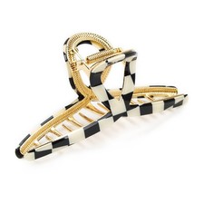 Acetate Metal Hair Claw Clip Strong Hold Checkerboard 4.5 Inch Jaw Clamp