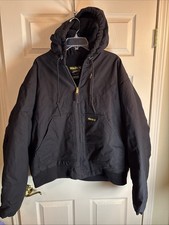 Walls Canvas Hooded Jacket Men's Size XXL Black Heavy Insulated