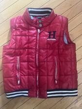 Tommy Hilfiger Children s Red Puffer Vest Full Zip Size Small 7