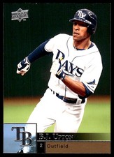 B.J. Upton 2009 Upper Deck #896 Rays MLB READ FREE SHIPPING AutographDen