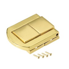 Toggle Latch 43mm Golden Decorative Hasp Jewelry Suitcase Box Catch w Screws