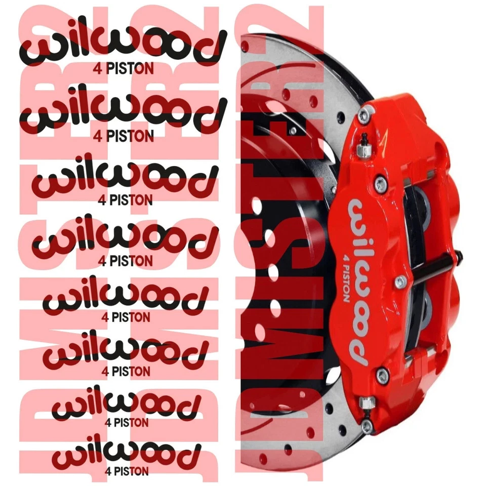 Wilwood 4 Piston Brake Caliper Decal Sticker Hi Temp Vinyl Decal Sticker