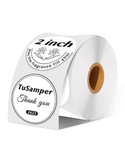 2 Inch Round Thermal Labels, Circle Thermal Printer Sticker, White 2 inch