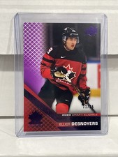 Elliot Desnoyers 11/25 Purple Prospectus Momentous 2022 Team Canada Juniors 