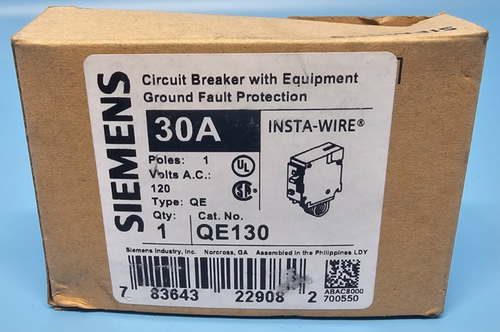 New, Siemens QE130 1-Pole 30A 120V Circuit Breaker. - Picture 2 of 9