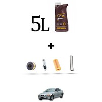 Hoffcar Wartungsset 4 Filter Und 5L ÖL FüR Bmw Serie 3 (E46) 318 Ti 100Kw