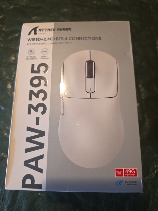 ATTACK SHARK X3 49g SUPERLIGHT BT/2.4G Wireless/Wired Gaming Mouse,DPI up to 26K
