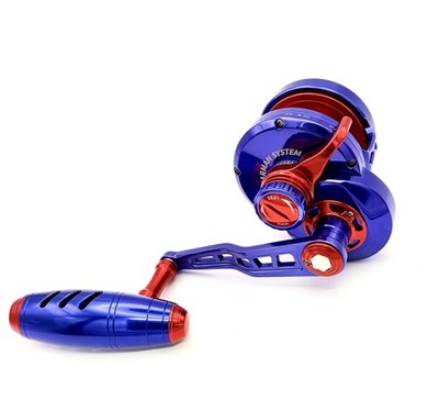 Rage Pro 60H RH Lever Drag Reel Blue/Red Limited Ed USA Free Shipping