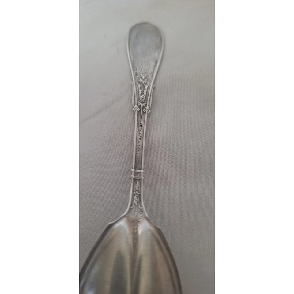 Antique Whiting Sterling Silver “Arabesque” Spoon 1875 Roehm & Wright 6.75" - Image 4 of 4